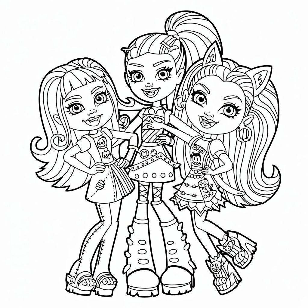 desenho das monster high para colorir
