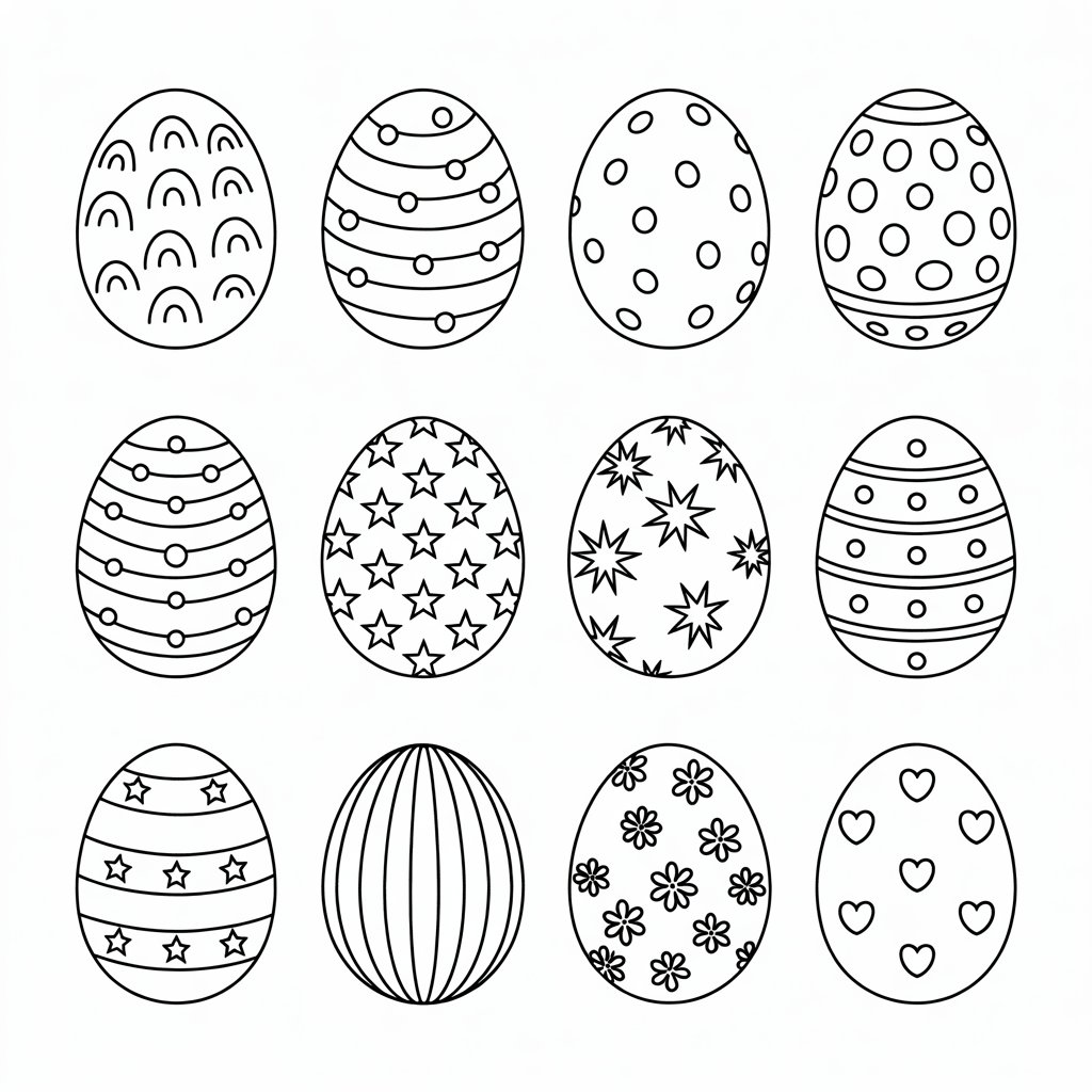 atividades educação infantil ovos de páscoa para colorir