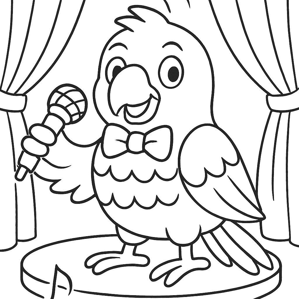 desenhos de papagaio para colorir