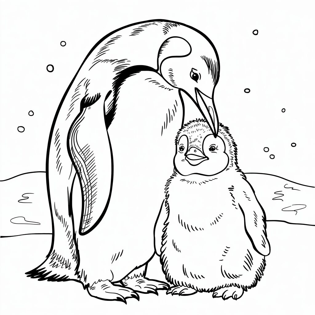 pinguim para colorir e imprimir