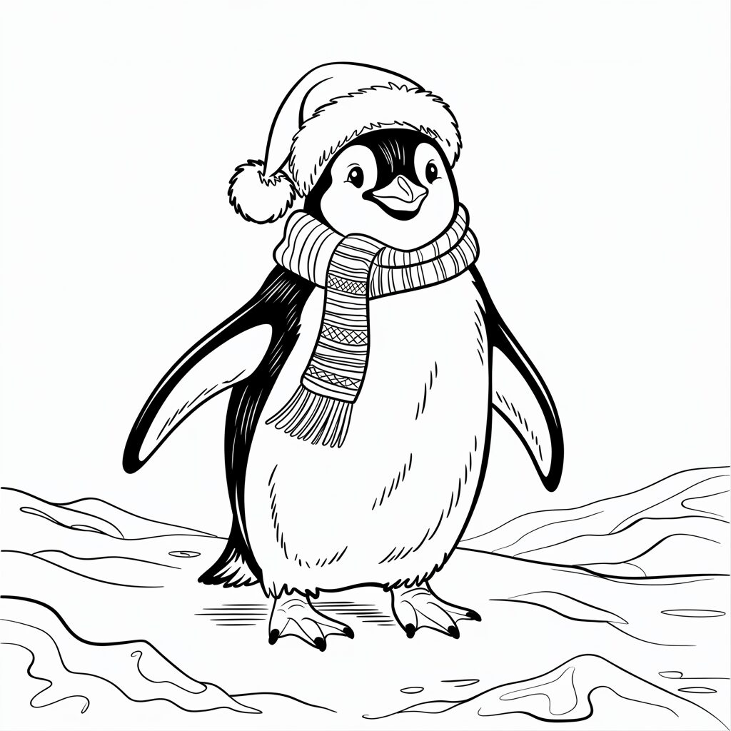 pinguim para colorir