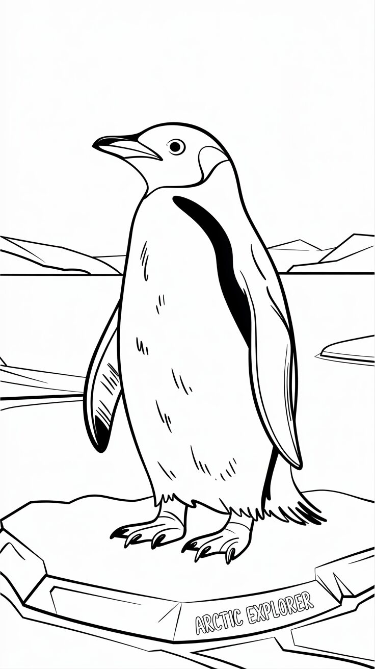desenho de pinguim para colorir