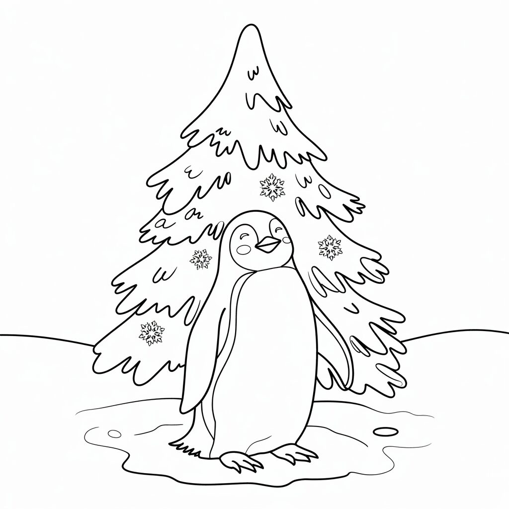 desenho de pinguim para colorir e imprimir