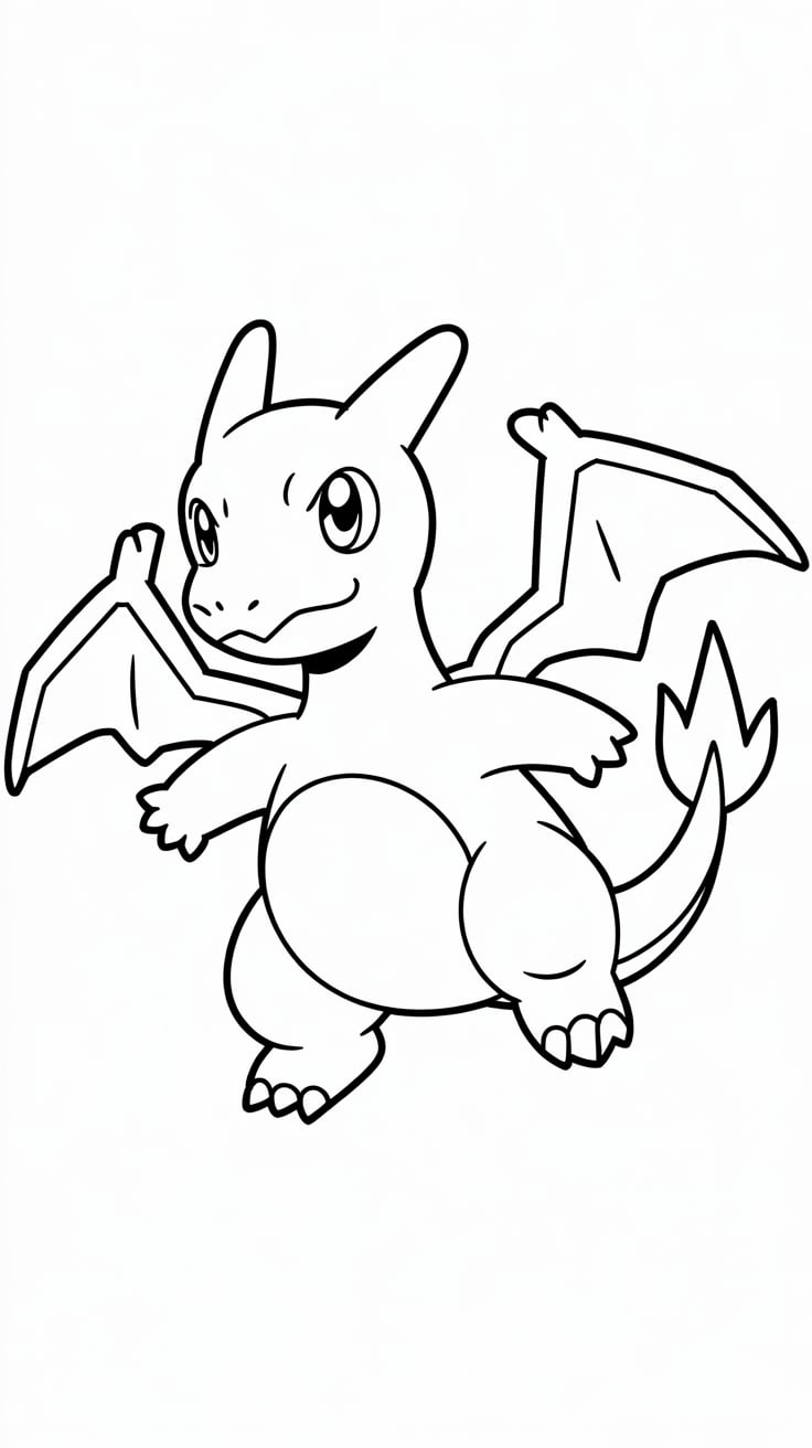 pokemon mega charizard para colorir