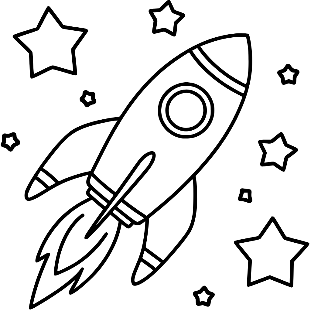 desenhos para colorir foguete
