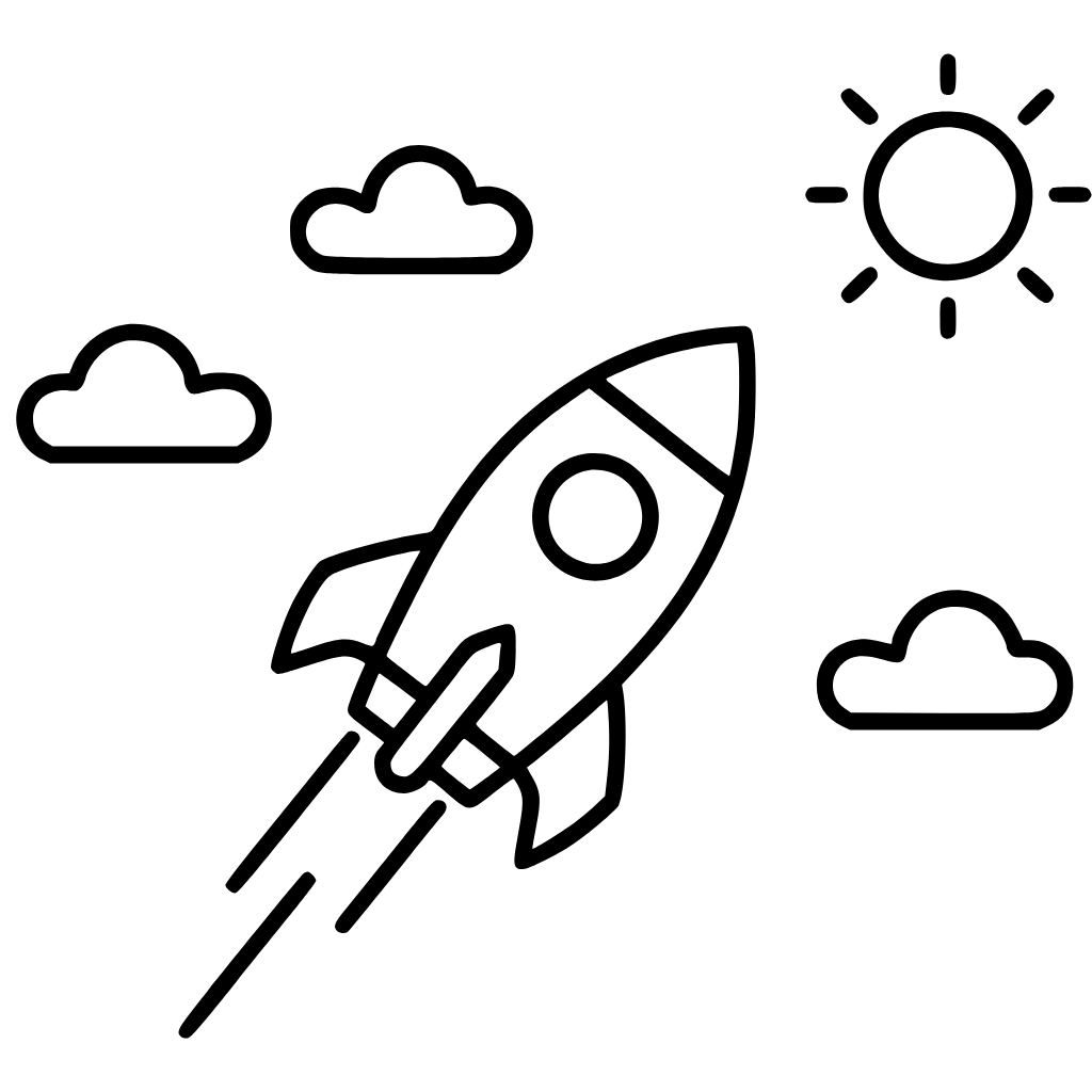 foguete desenho para colorir