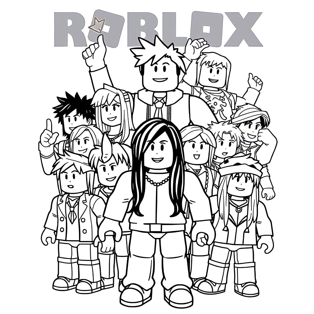 boneca do roblox para colorir
