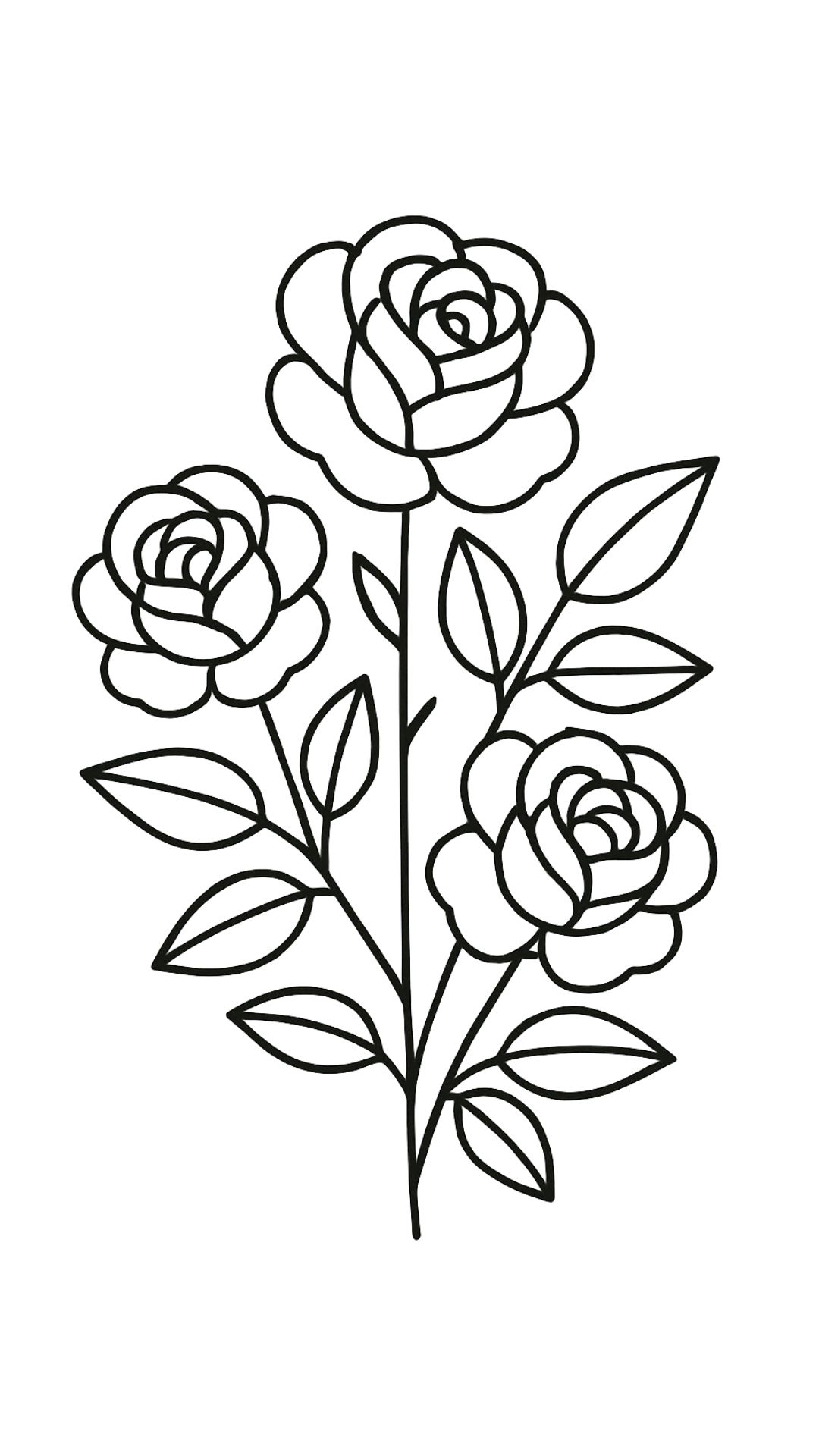 desenhos de rosas para colorir