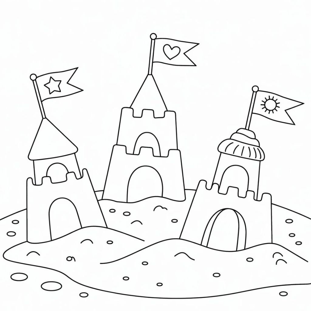 desenho de castelo para colorir
