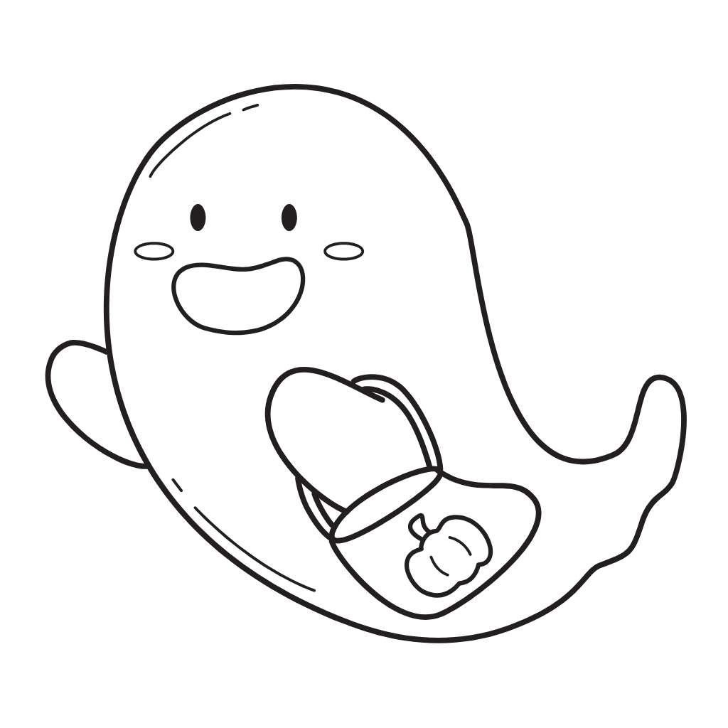 desenho para colorir de fantasma