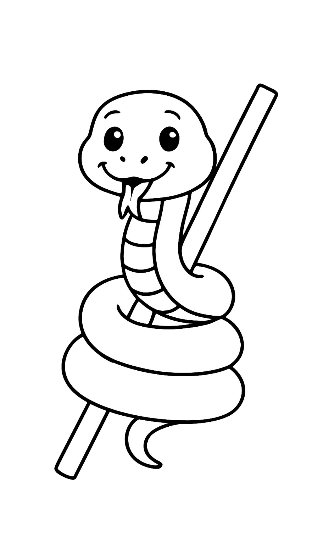 desenho de cobra para colorir e imprimir