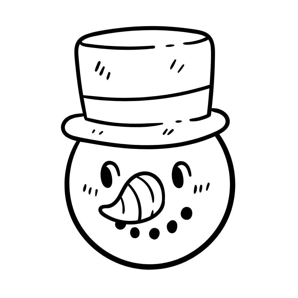 desenho de boneco de neve colorido