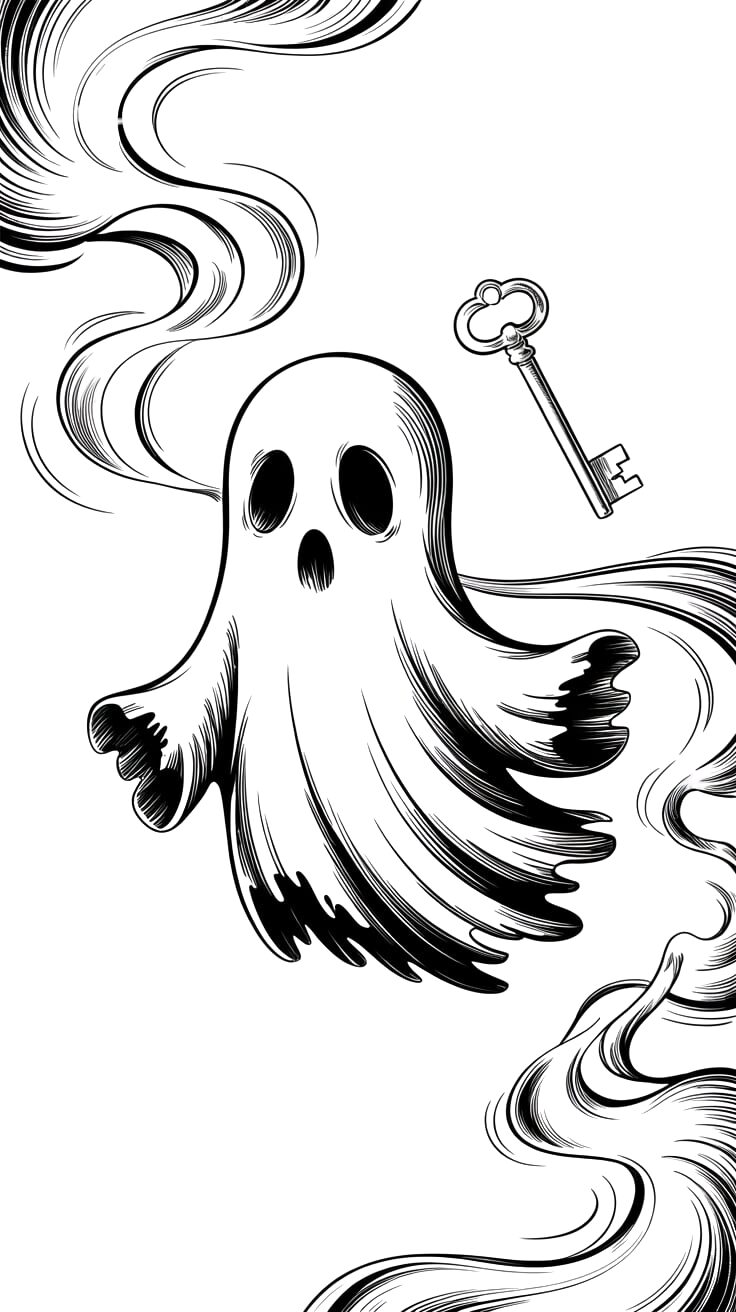 desenho de fantasma para colorir