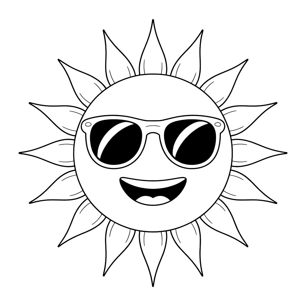 sol desenhos para colorir