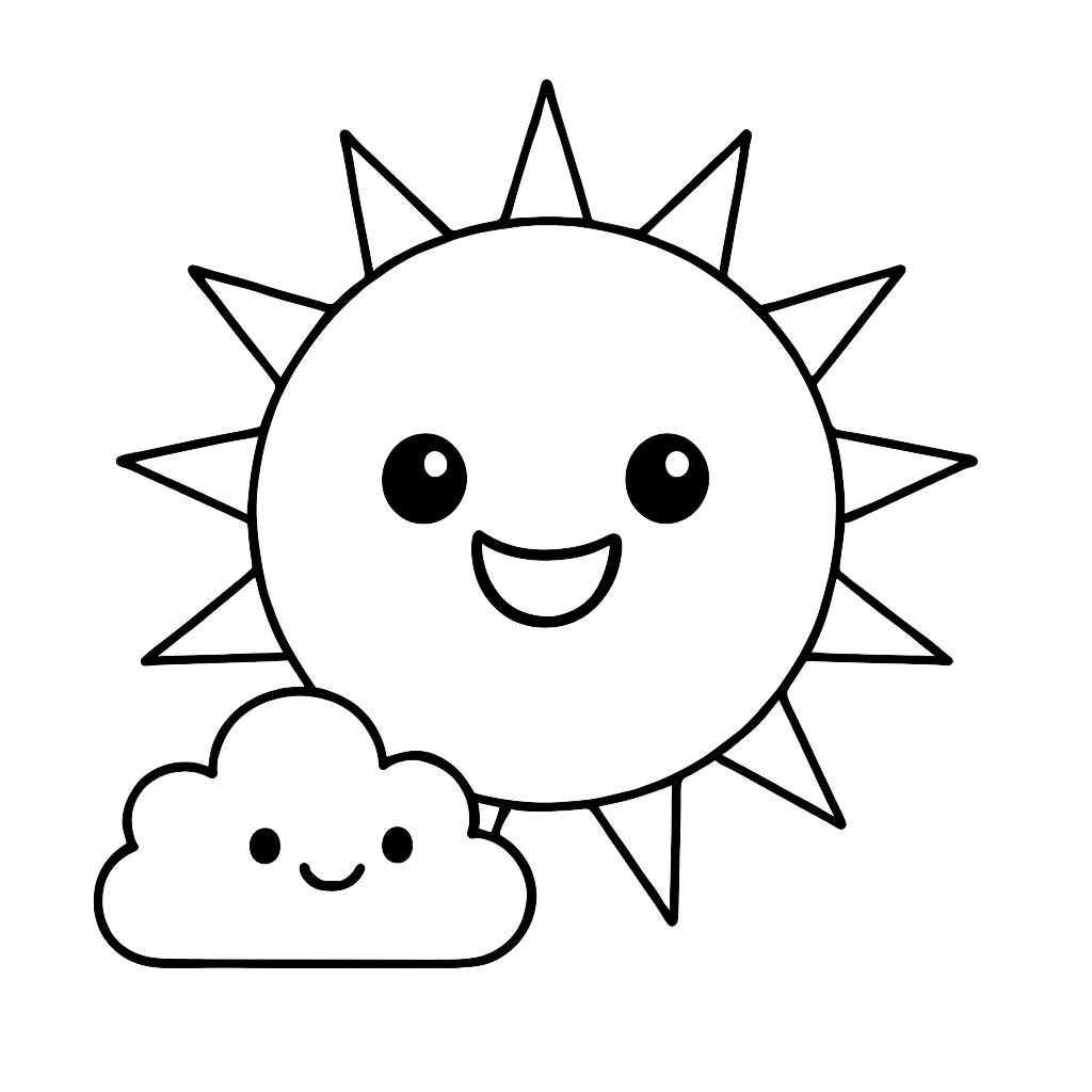 desenho sol para colorir