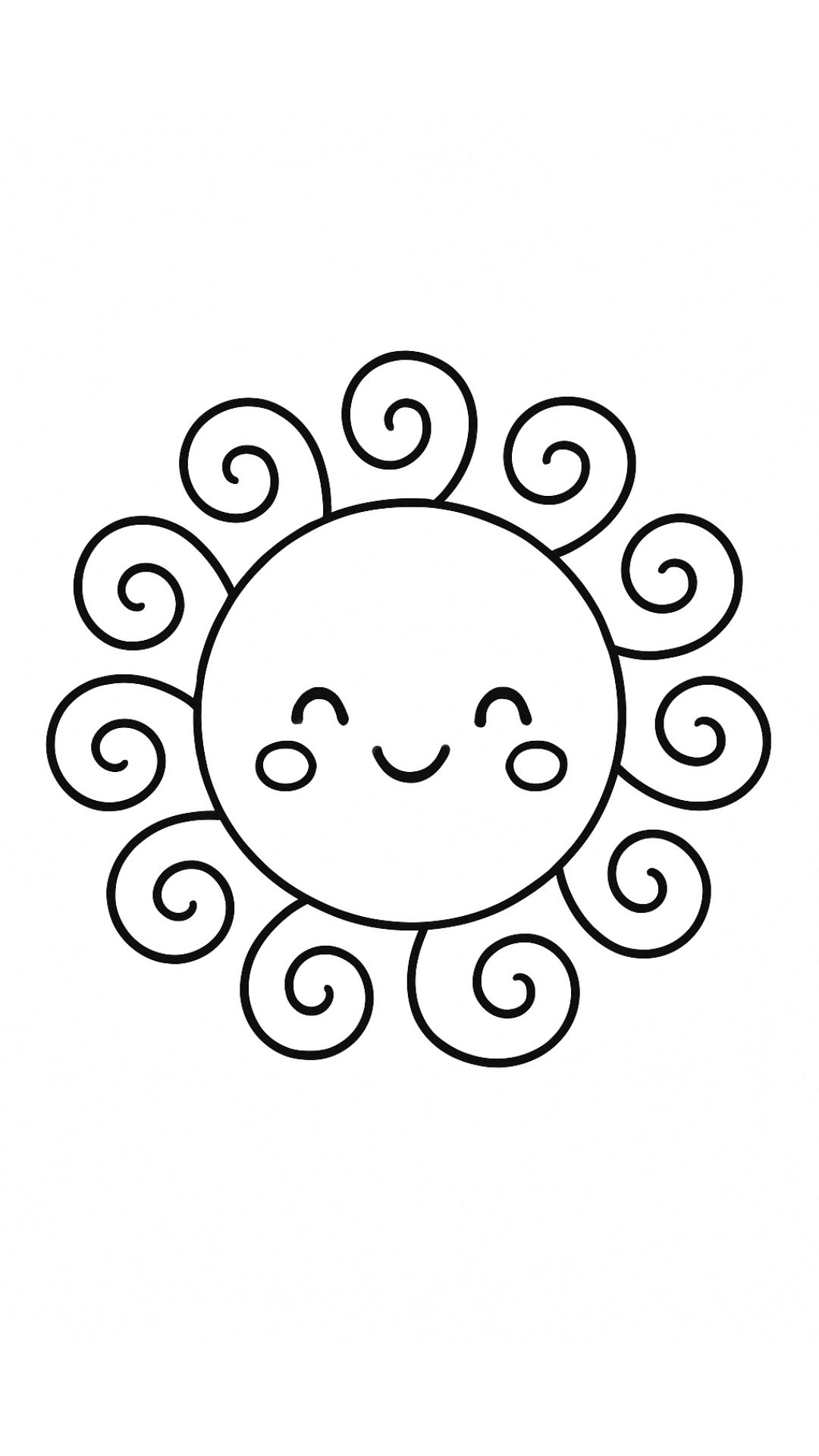 desenho de um sol para colorir