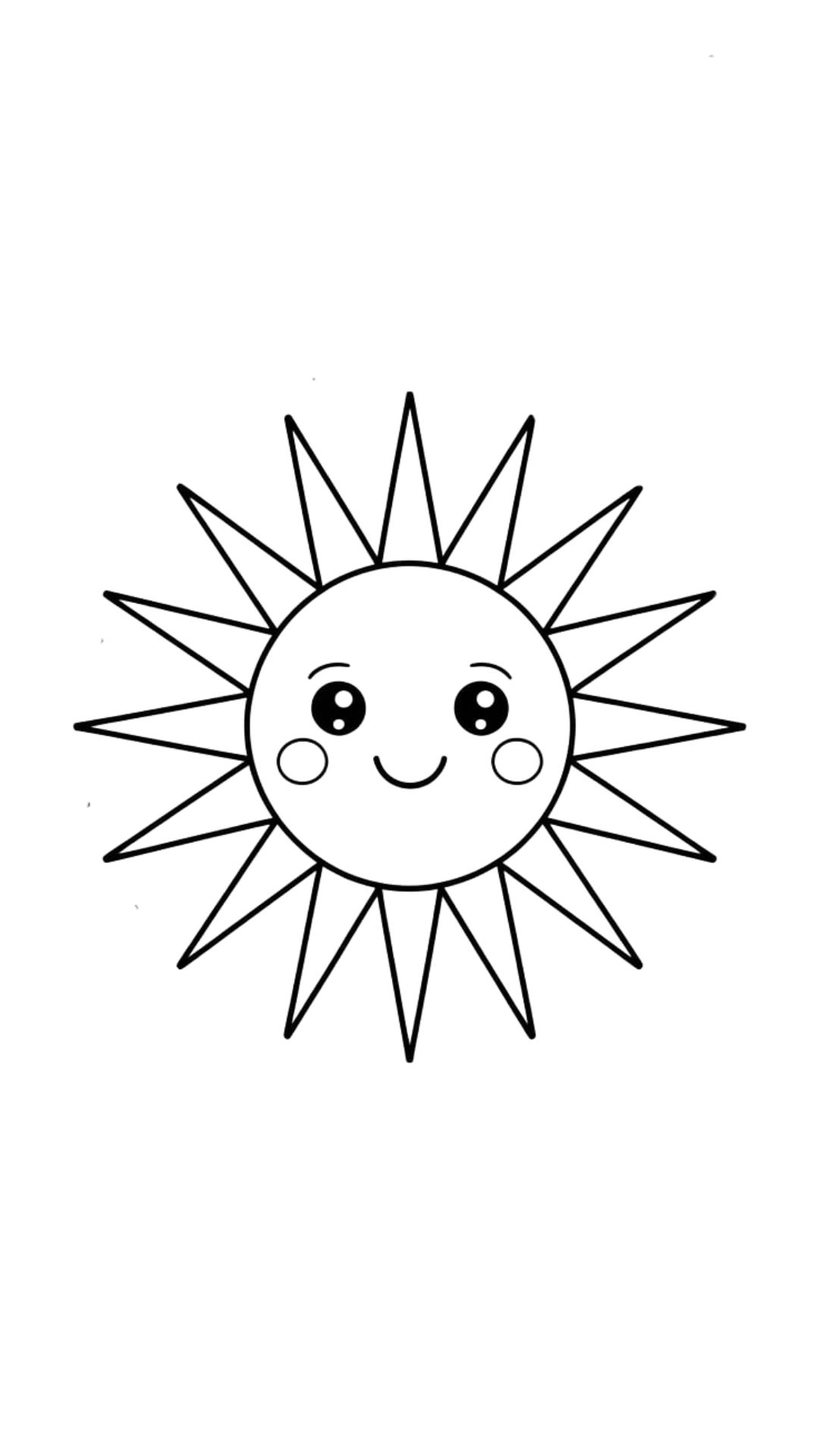 sol para colorir png