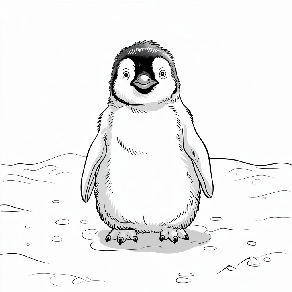 desenho do pinguim para colorir