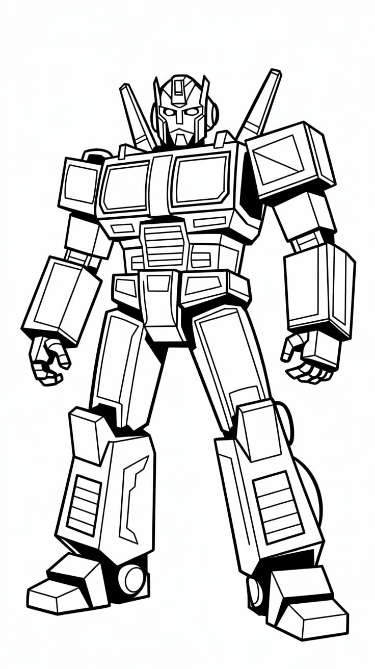 desenho para colorir transformers optimus prime