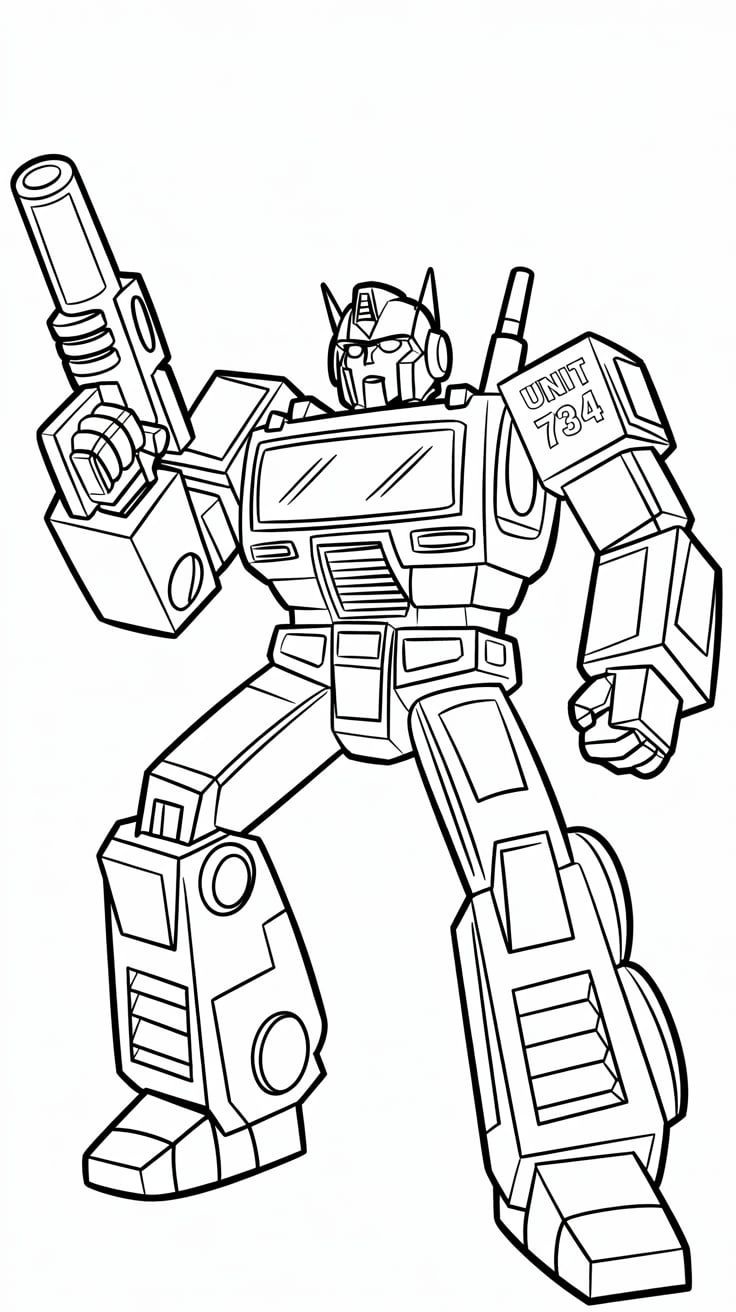 desenhos transformers para colorir