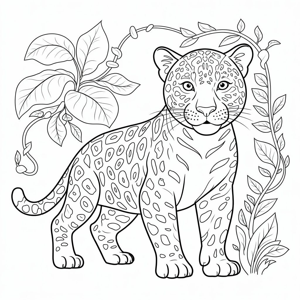 desenho de pantera negra para colorir