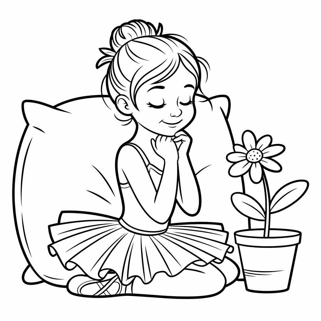 desenho bailarina para colorir