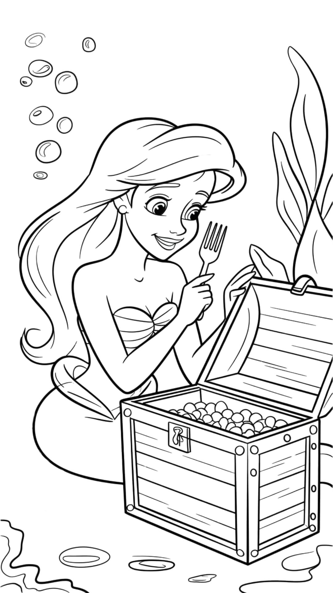 ariel para colorir e imprimir