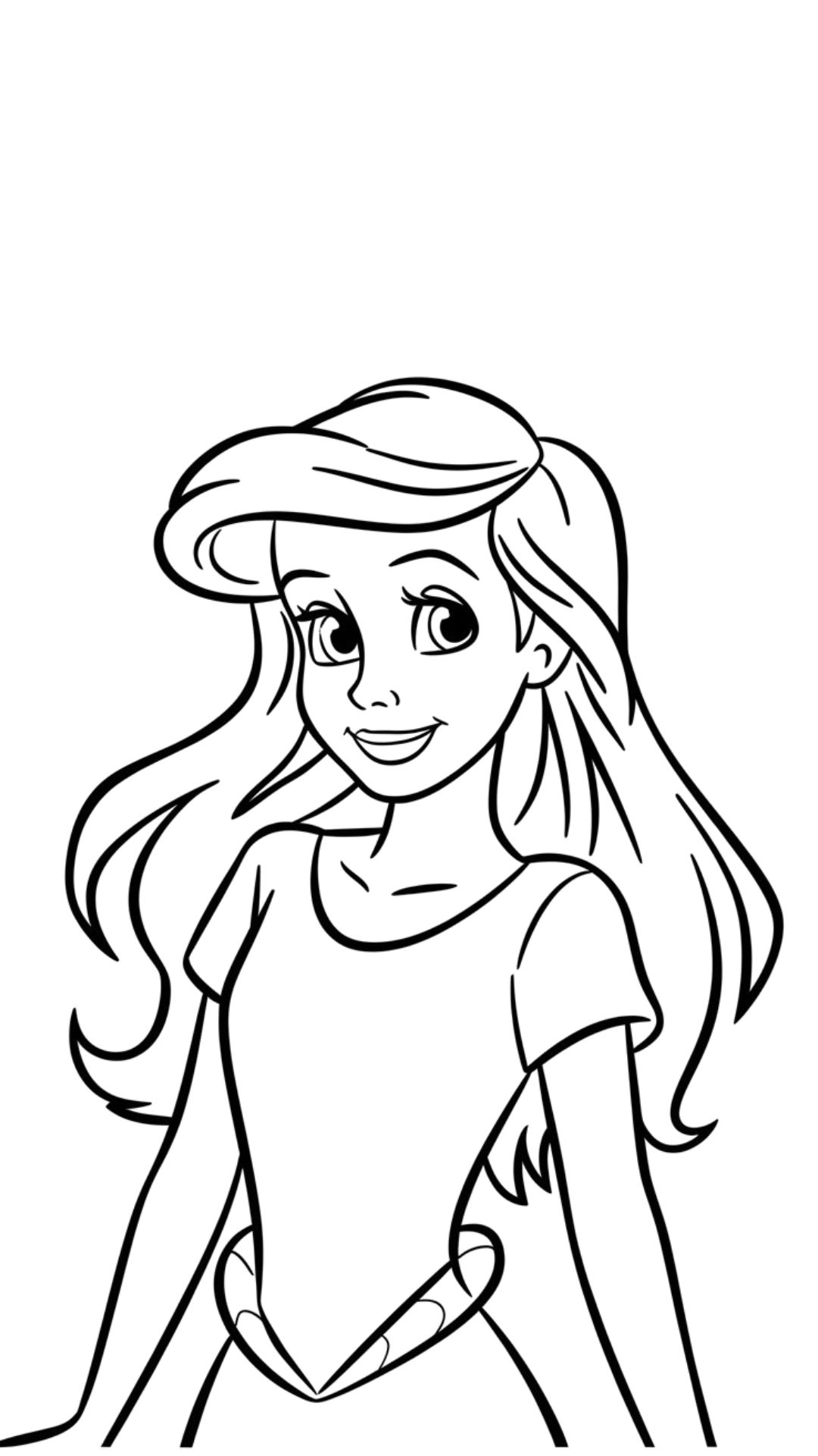 ariel desenho para colorir