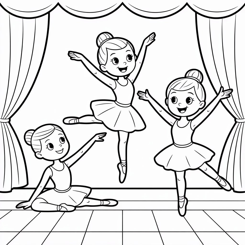 desenhos de bailarina para colorir
