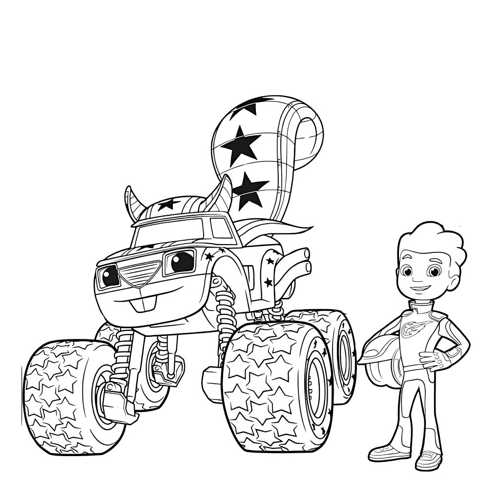 desenho blaze para colorir