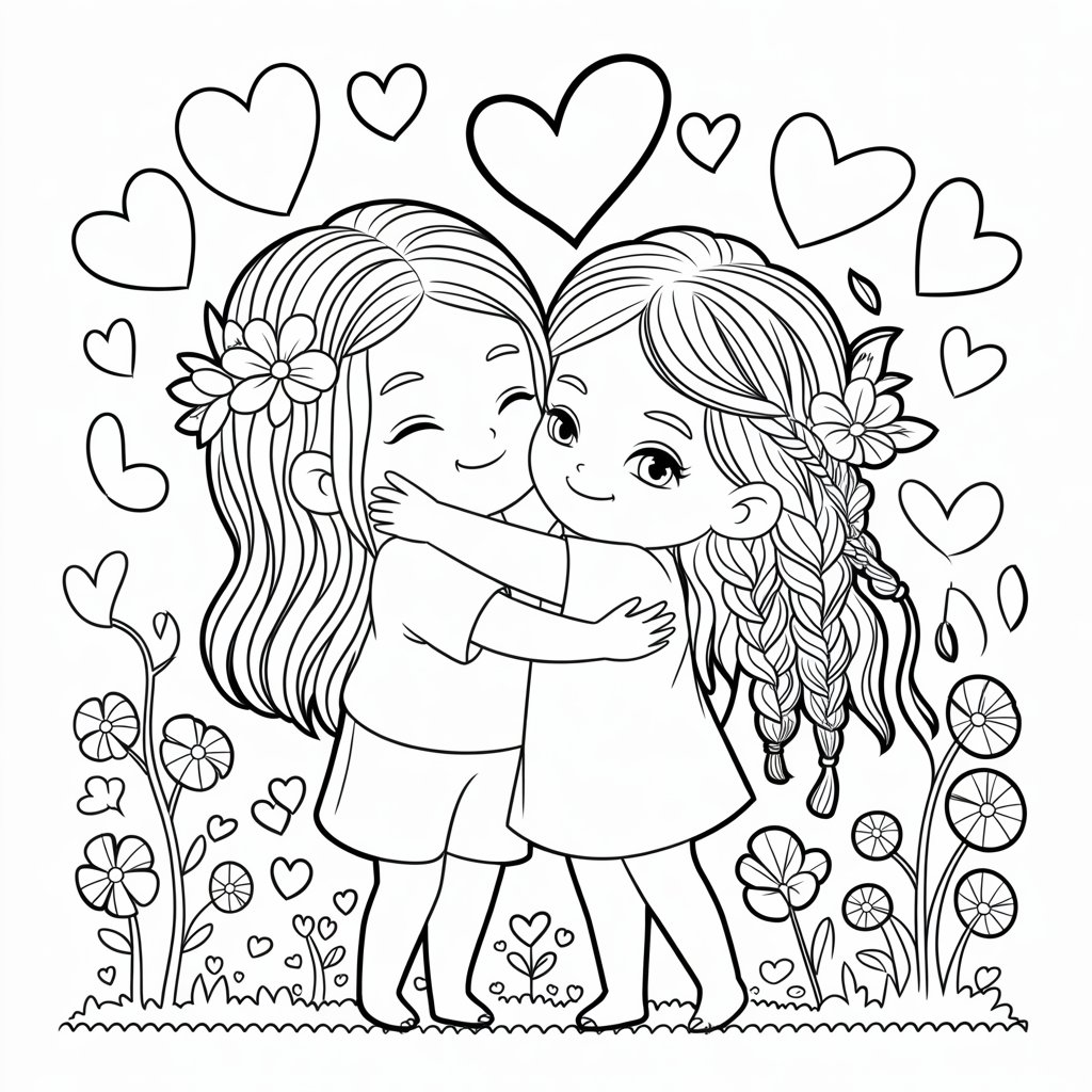 desenho para colorir de bff