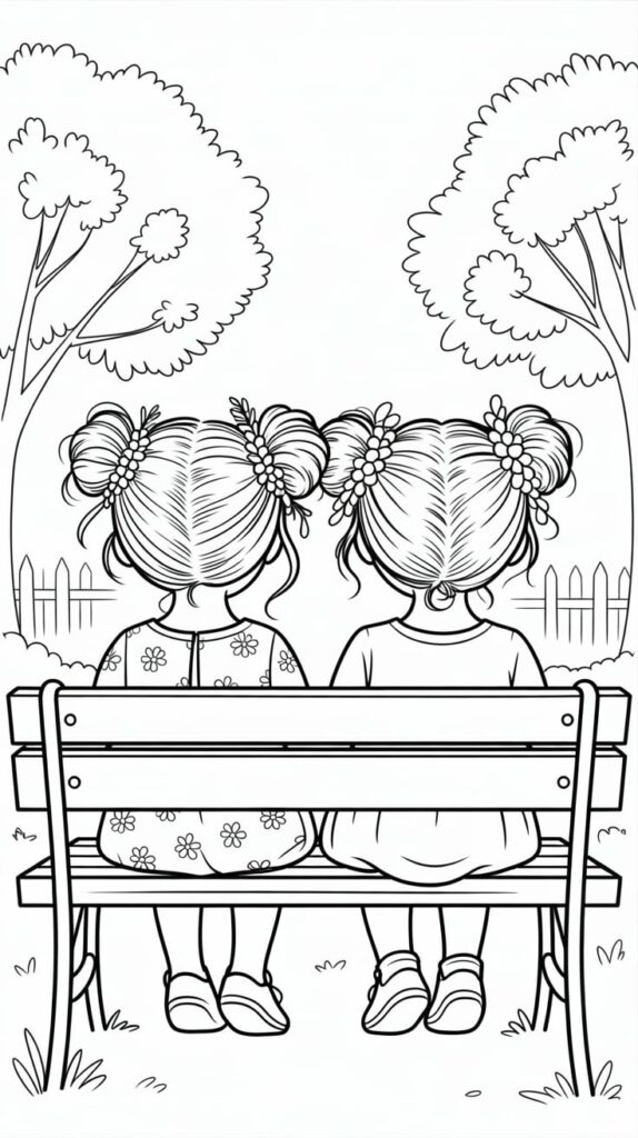 coloring pages bff
