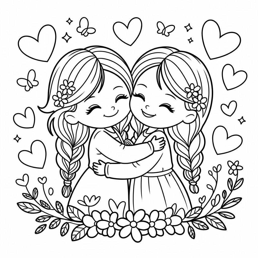 desenhos para colorir bff