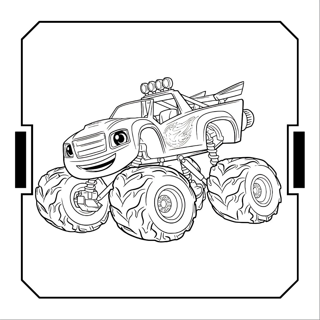blaze monster machines para colorir