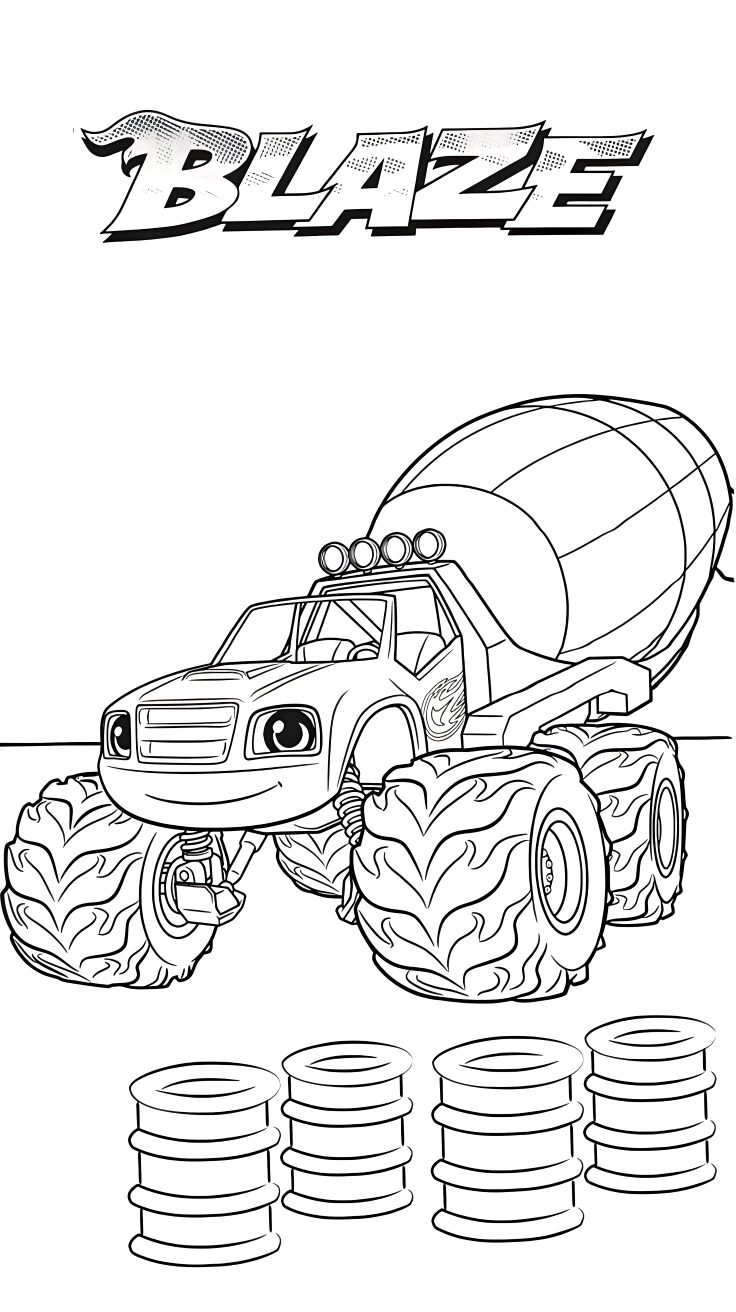 desenhos para colorir blaze monster machine