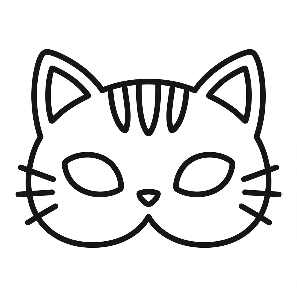 máscara de carnaval desenho colorido