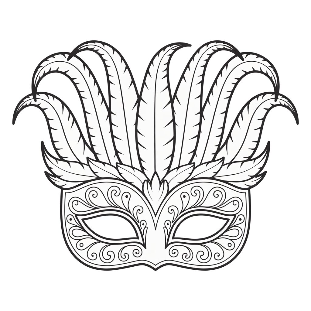 máscara carnaval colorante