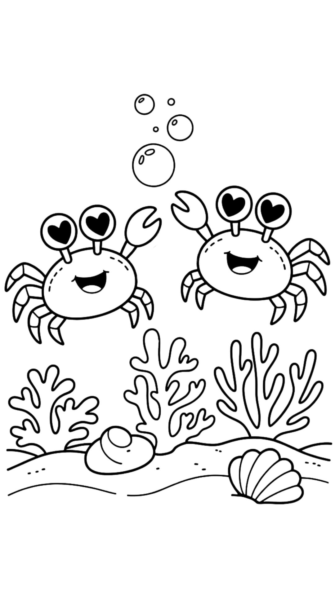 figura de caranguejo para colorir