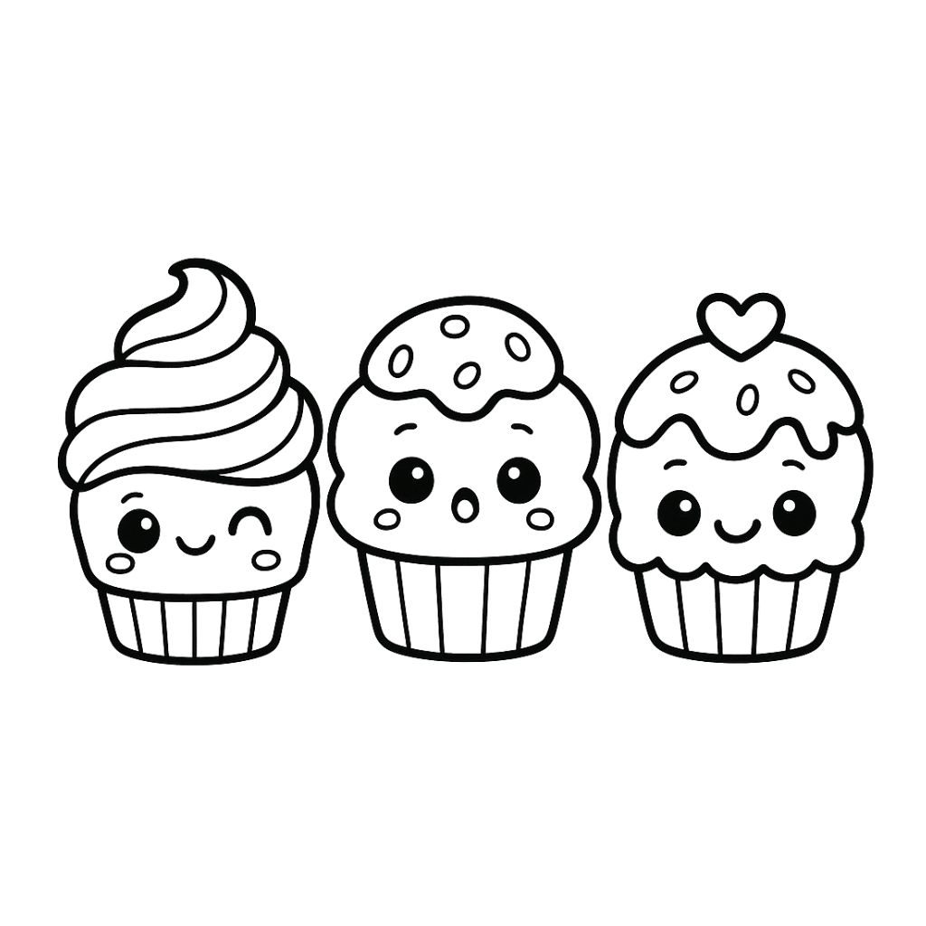 cupcakes para colorir