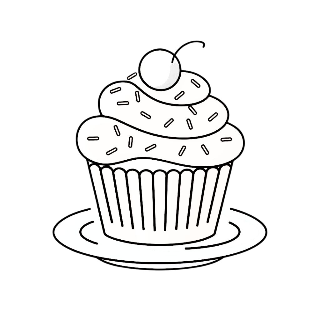 desenho de cupcakes para colorir
