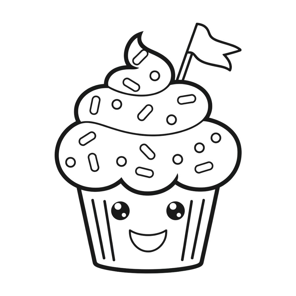 desenhos para colorir cupcakes