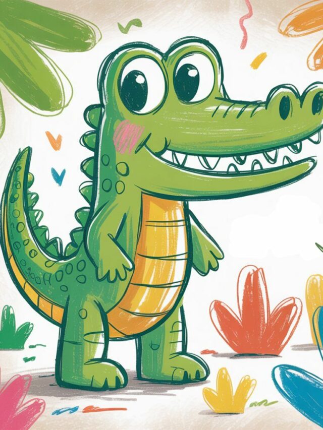 Kleurplaat Krokodillen