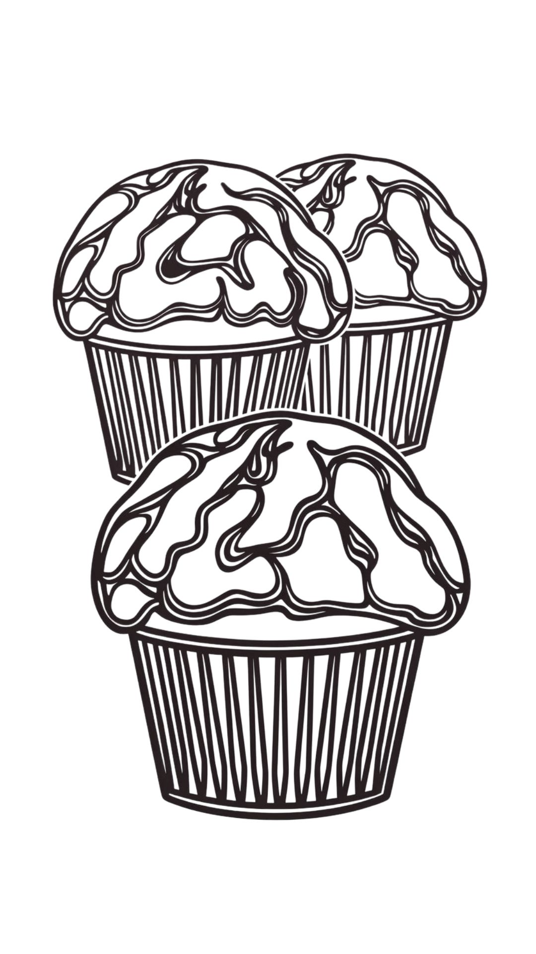 desenhos para colorir de cupcake