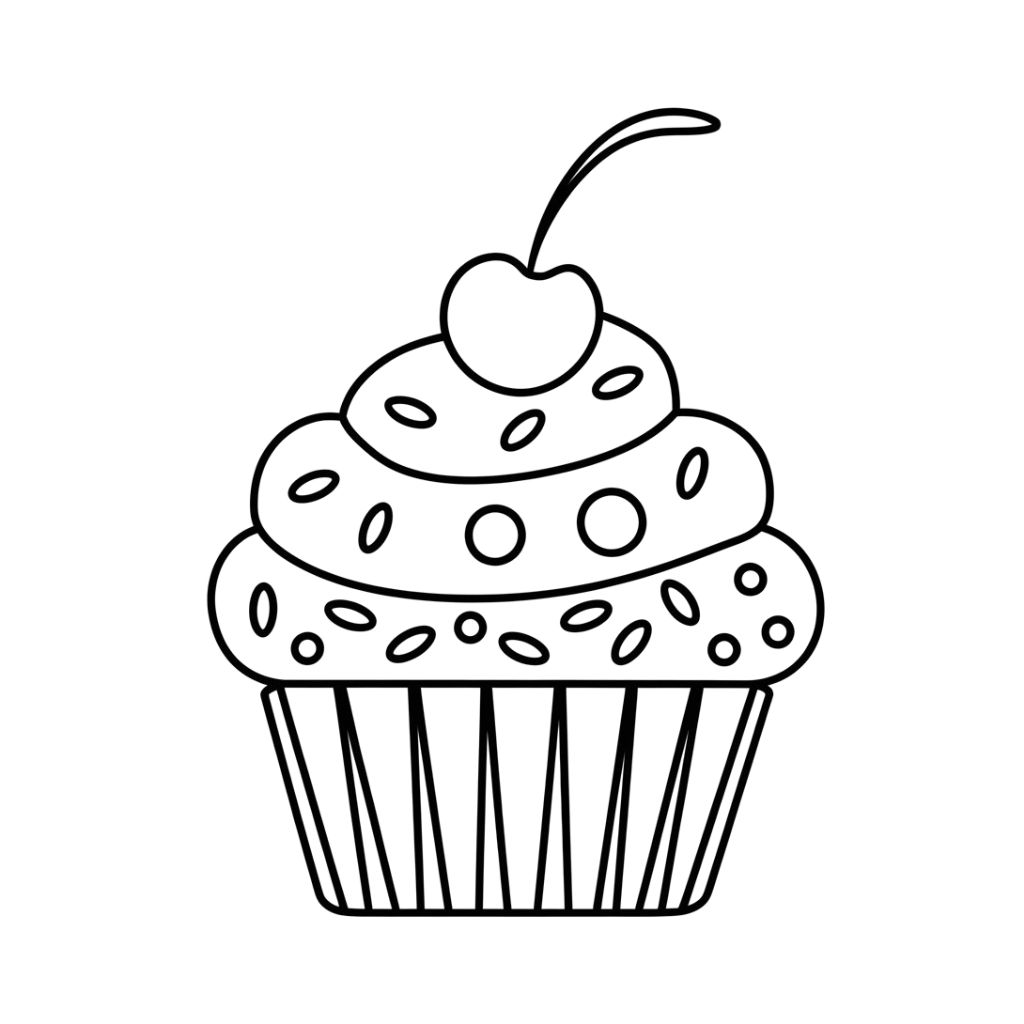 desenhos de cupcake para colorir