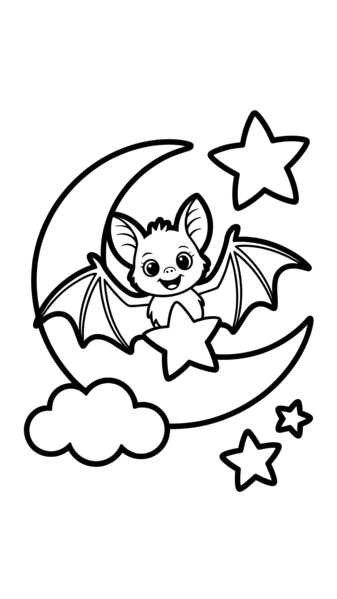 asas de morcego para colorir