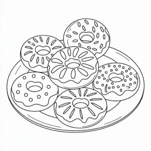 coloring pages donut