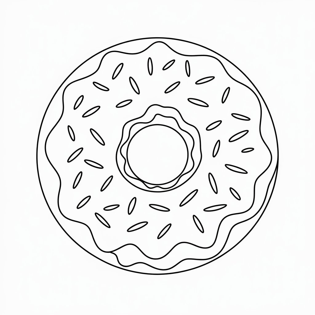 desenho de rosquinha para colorir