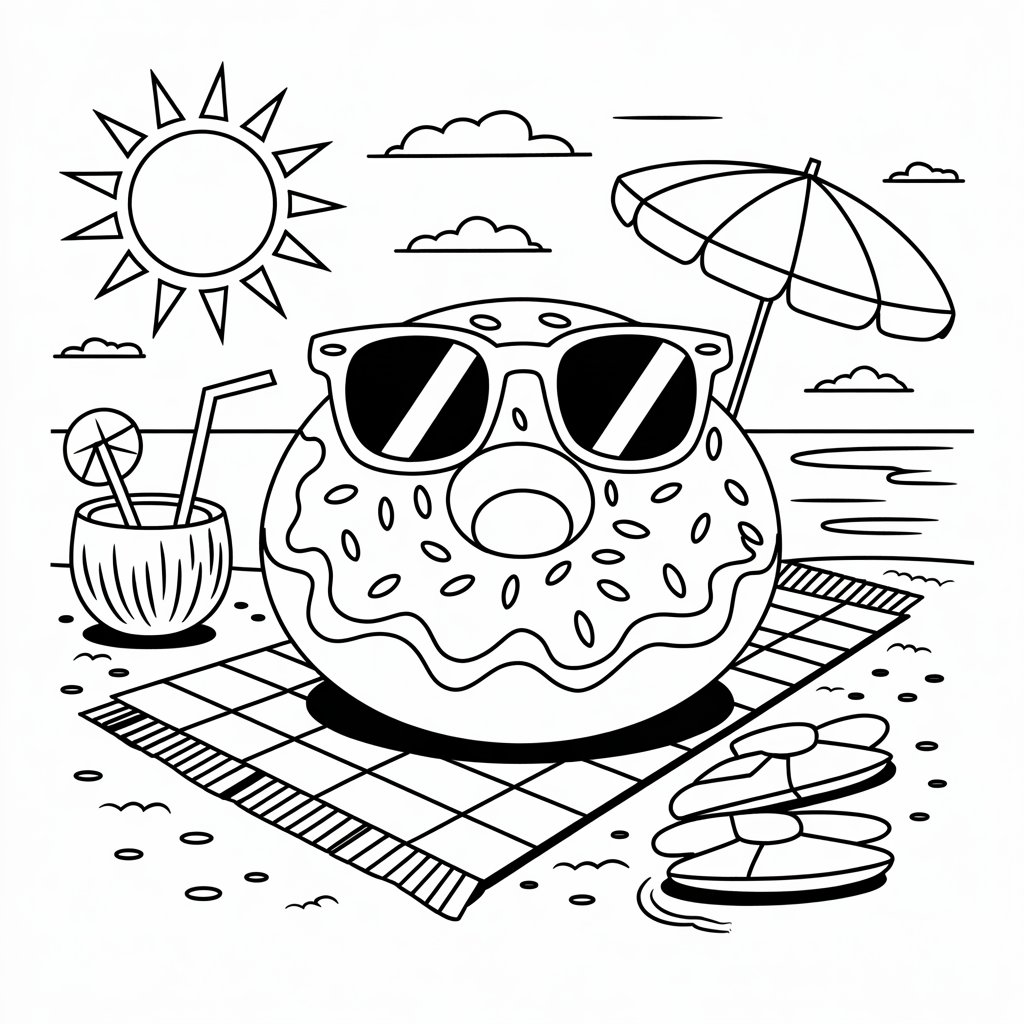 rosquinha para colorir