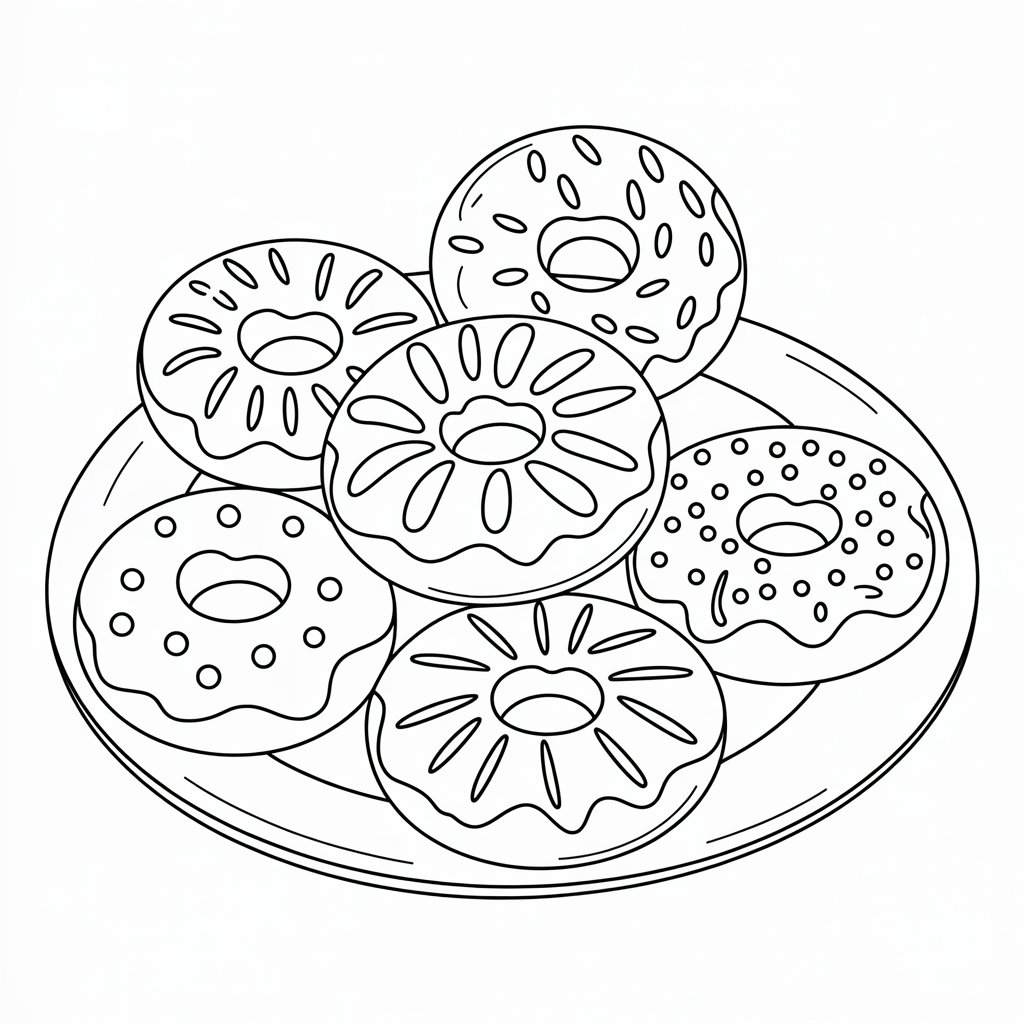 coloring pages donut