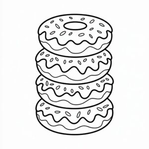 desenhos para colorir donuts